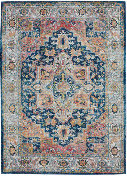 Nourison Home Ankara Global ANR11 Blue Multicolor Traditional Power-loomed Rug