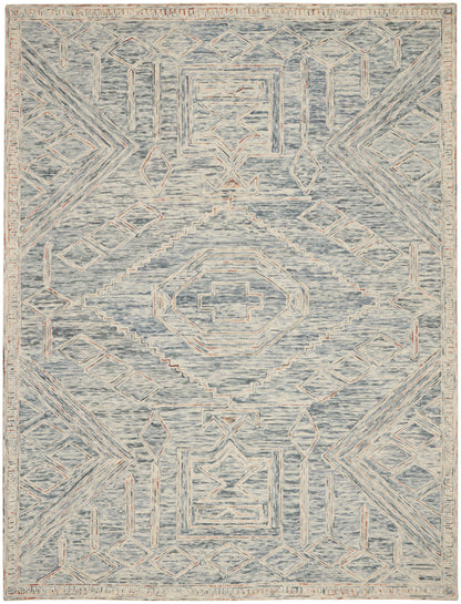 Nourison Home Interlock  Blue Multicolor  Contemporary