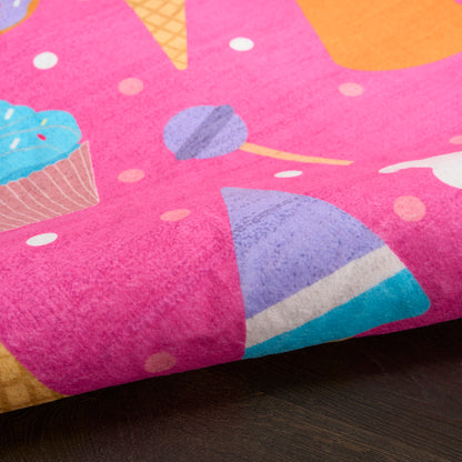 Nourison Home Imagination  Pink Multicolor  Contemporary