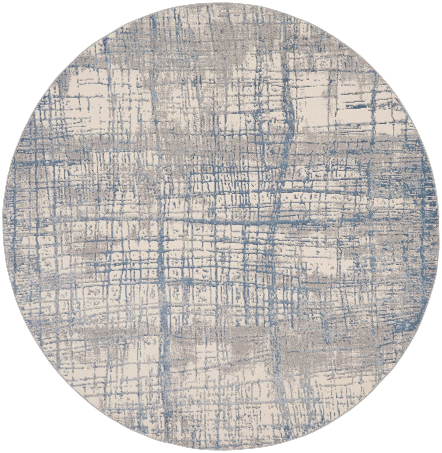 Calvin Klein CK950 Rush CK950 Ivory Blue Contemporary Power-loomed Rug