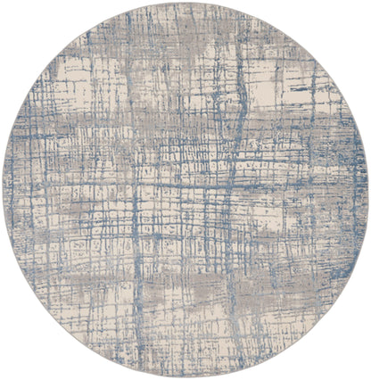 Calvin Klein CK950 Rush CK950 Ivory Blue Contemporary Power-loomed Rug