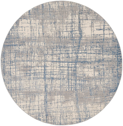 Calvin Klein CK950 Rush CK950 Ivory Blue Contemporary Power-loomed Rug