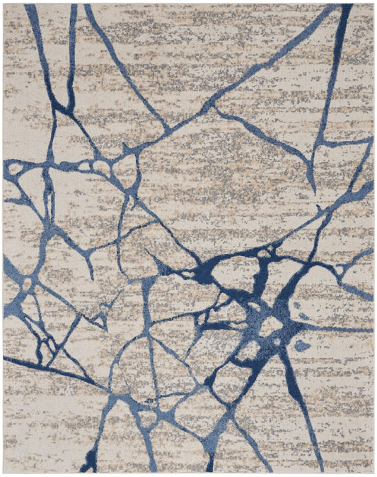 Calvin Klein River Flow  Ivory Blue  Contemporary