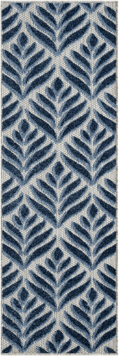 Nourison Home Aloha ALH35 Blue Contemporary Power-loomed Rugs