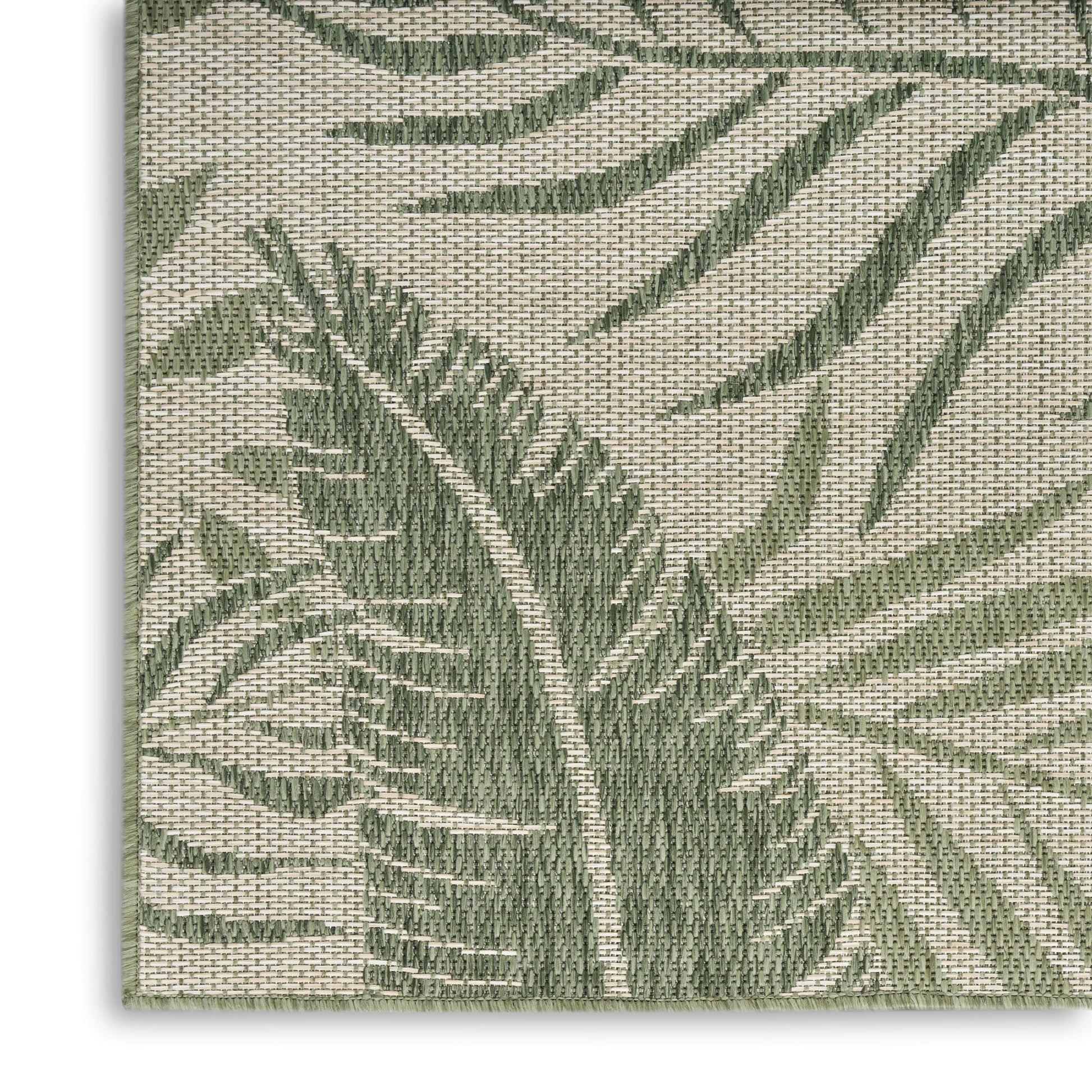 Nourison Home Garden Oasis  Ivory Green  Contemporary