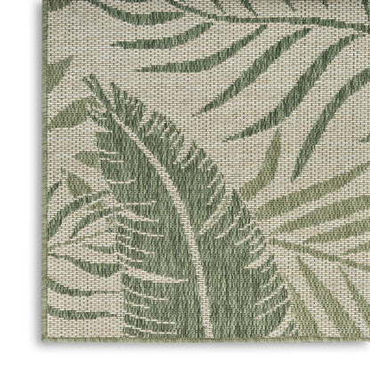 Nourison Home Garden Oasis  Ivory Green  Contemporary
