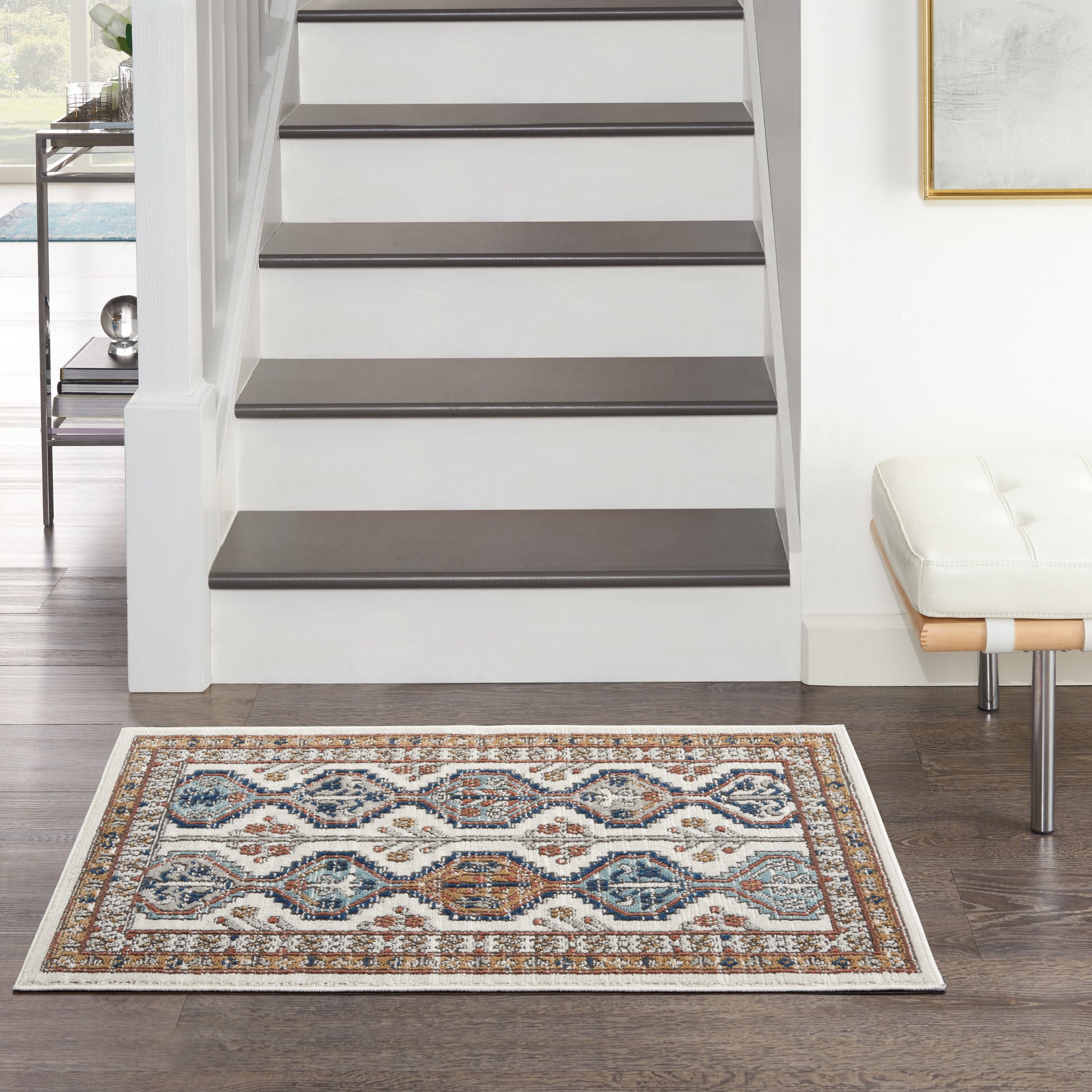 Nourison Home Quarry  Ivory Multicolor  Contemporary