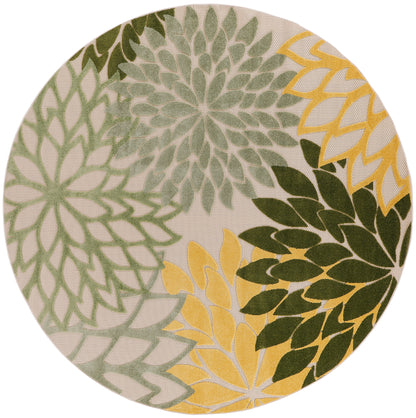 Nourison Home Aloha ALH05 Green Multicolor Contemporary Power-loomed Rugs