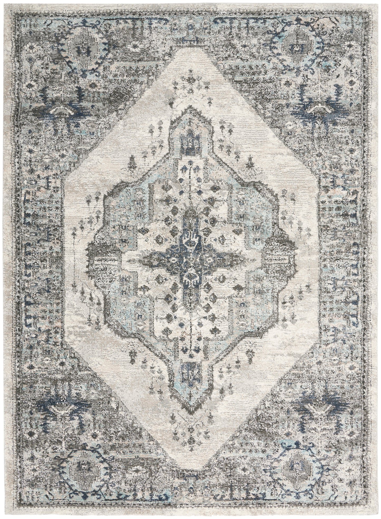 Nourison Home American Manor AMR02 Grey Traditional Power-loomed Rug