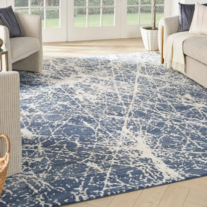 Nourison Home Exhale  Navy Ivory  Contemporary