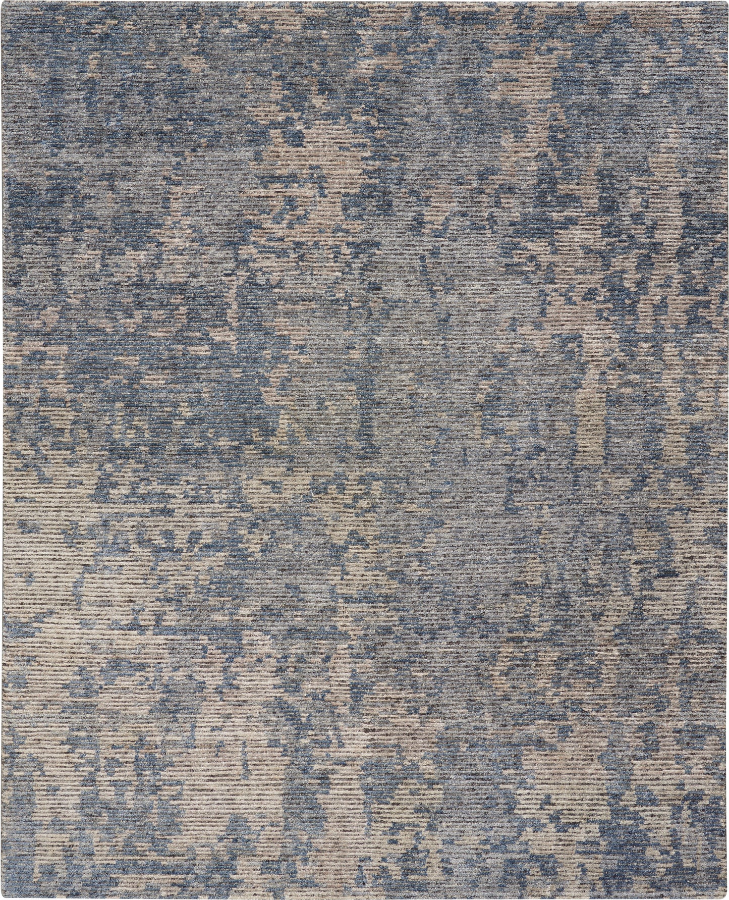 Nourison Home Ellora ELL04 Graphite Contemporary Knotted Rug