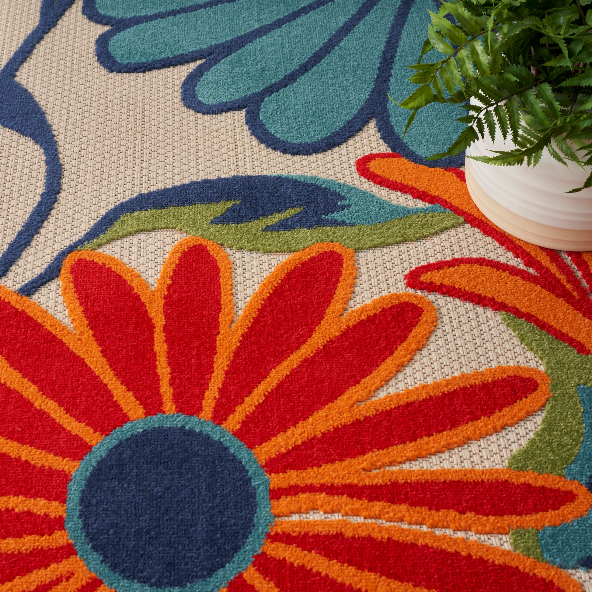Nourison Home Aloha  Multicolor  Contemporary