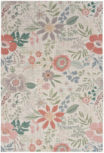 Nourison Home Nourison Washables NWB06 Cream Multicolor Traditional Power-loomed Rug