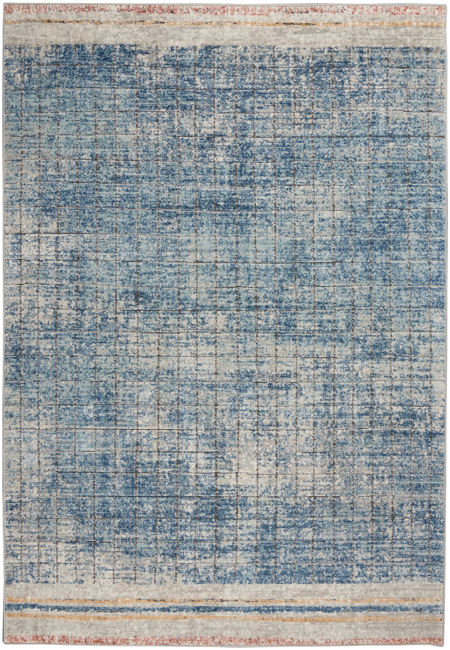 Nourison Home Quarry QUA13 Blue Contemporary Power-loomed Rugs