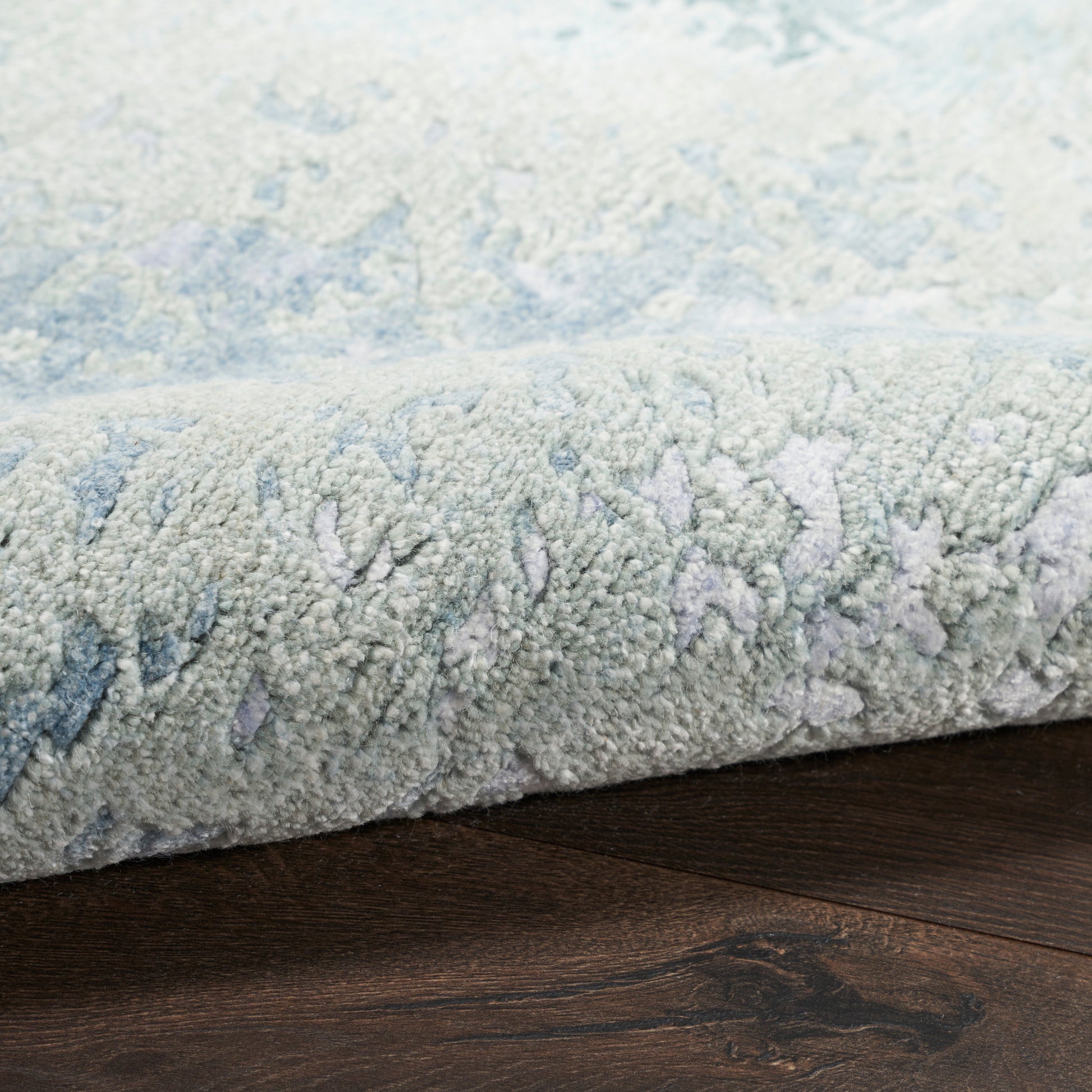 Nourison Home Silk Shadows  Blue Green  Contemporary