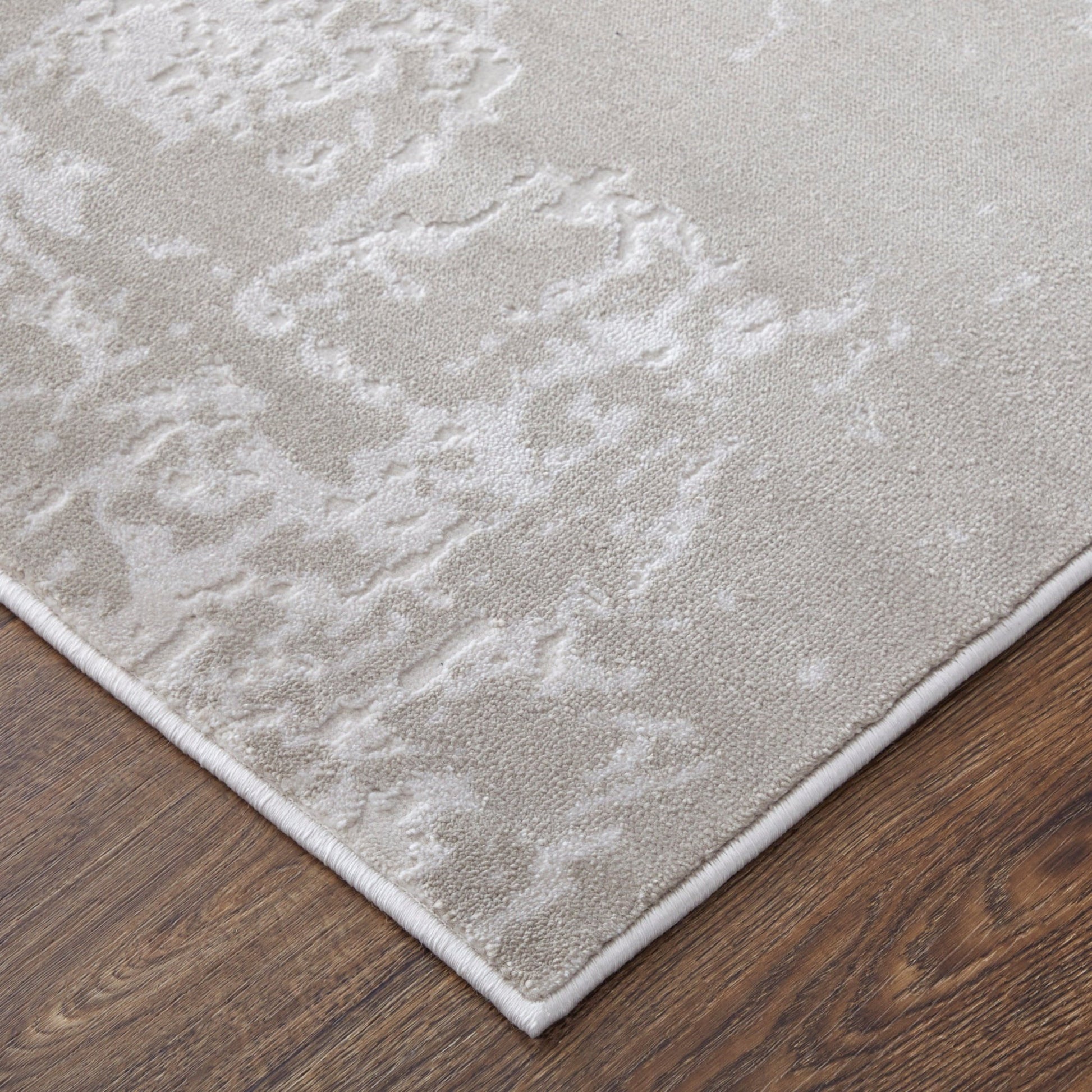 Feizy Prasad 39NAF Ivory Beige Modern/Luxury & Glam Rug - Rugs - Feizy - Atlanta Designer Rugs