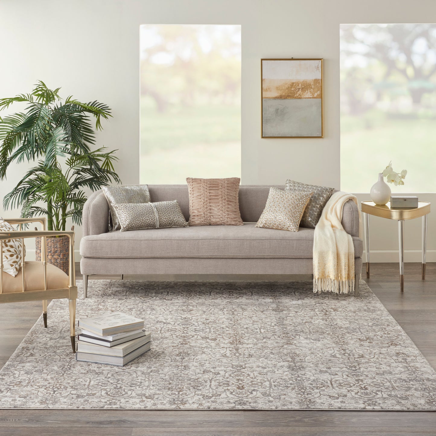 Nourison Home Royal Terrace  Beige  Contemporary