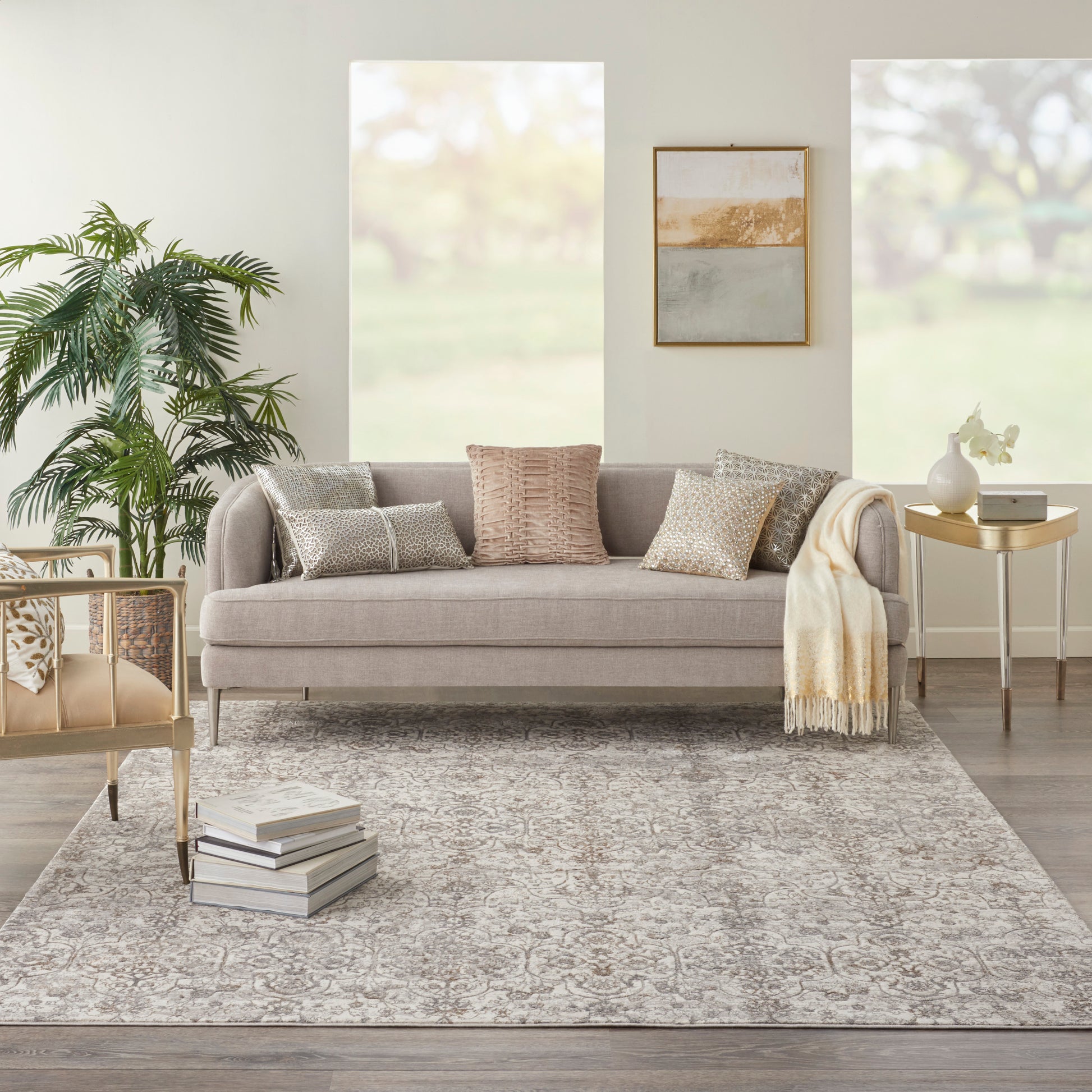 Nourison Home Royal Terrace  Beige  Contemporary