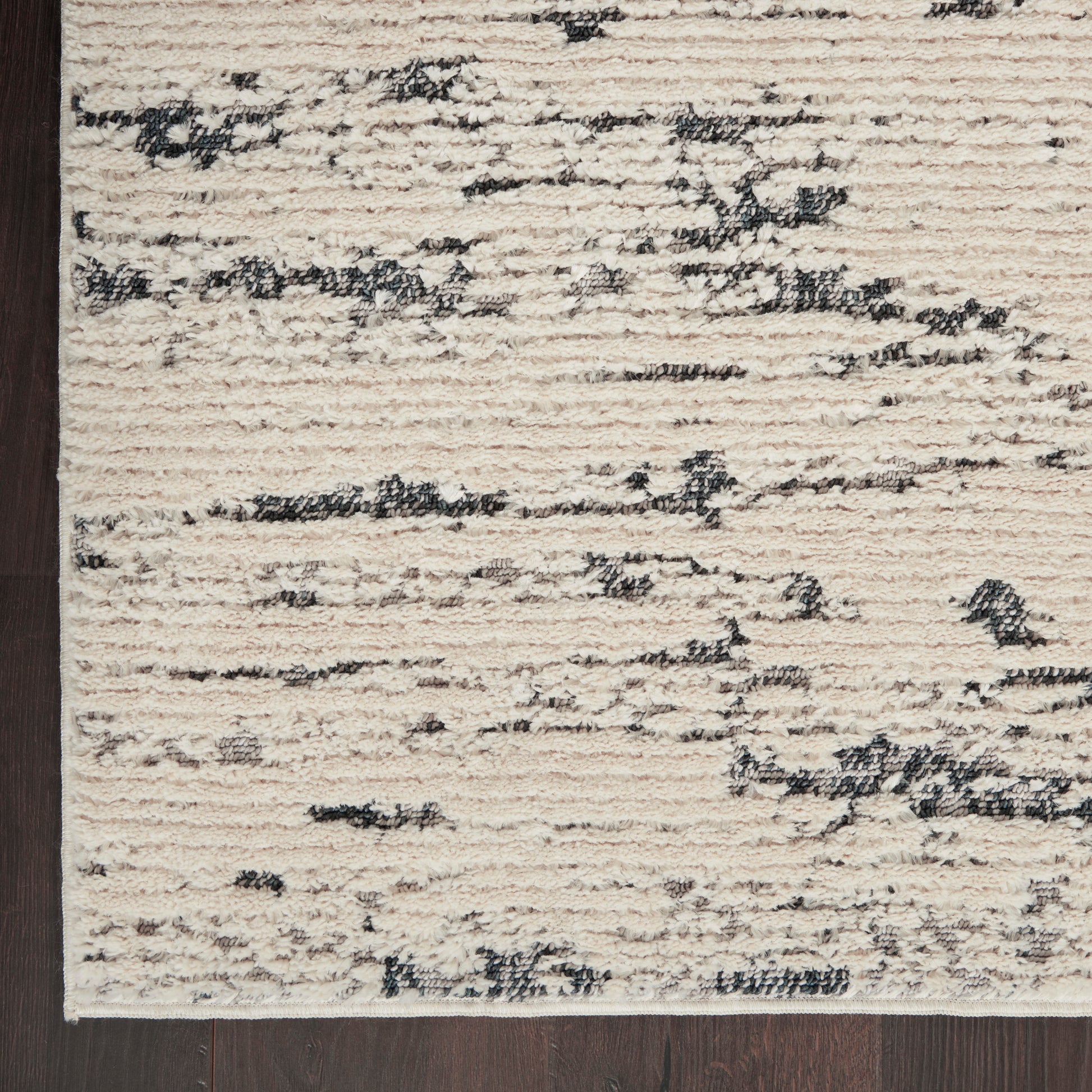 Nourison Home Zermatt  Ivory Blue  Contemporary