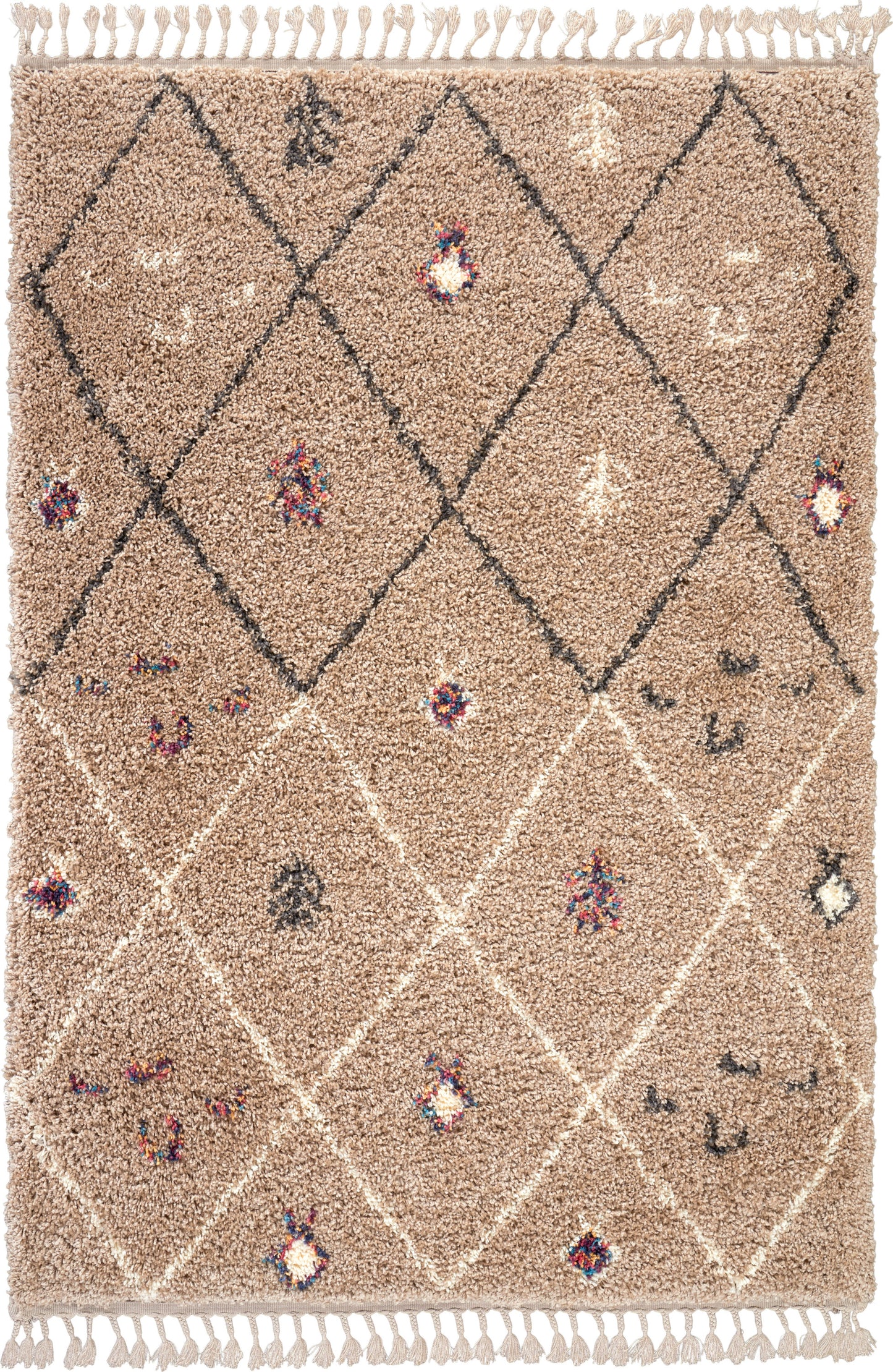 Nourison Home Denmark Shag  Tan  Contemporary