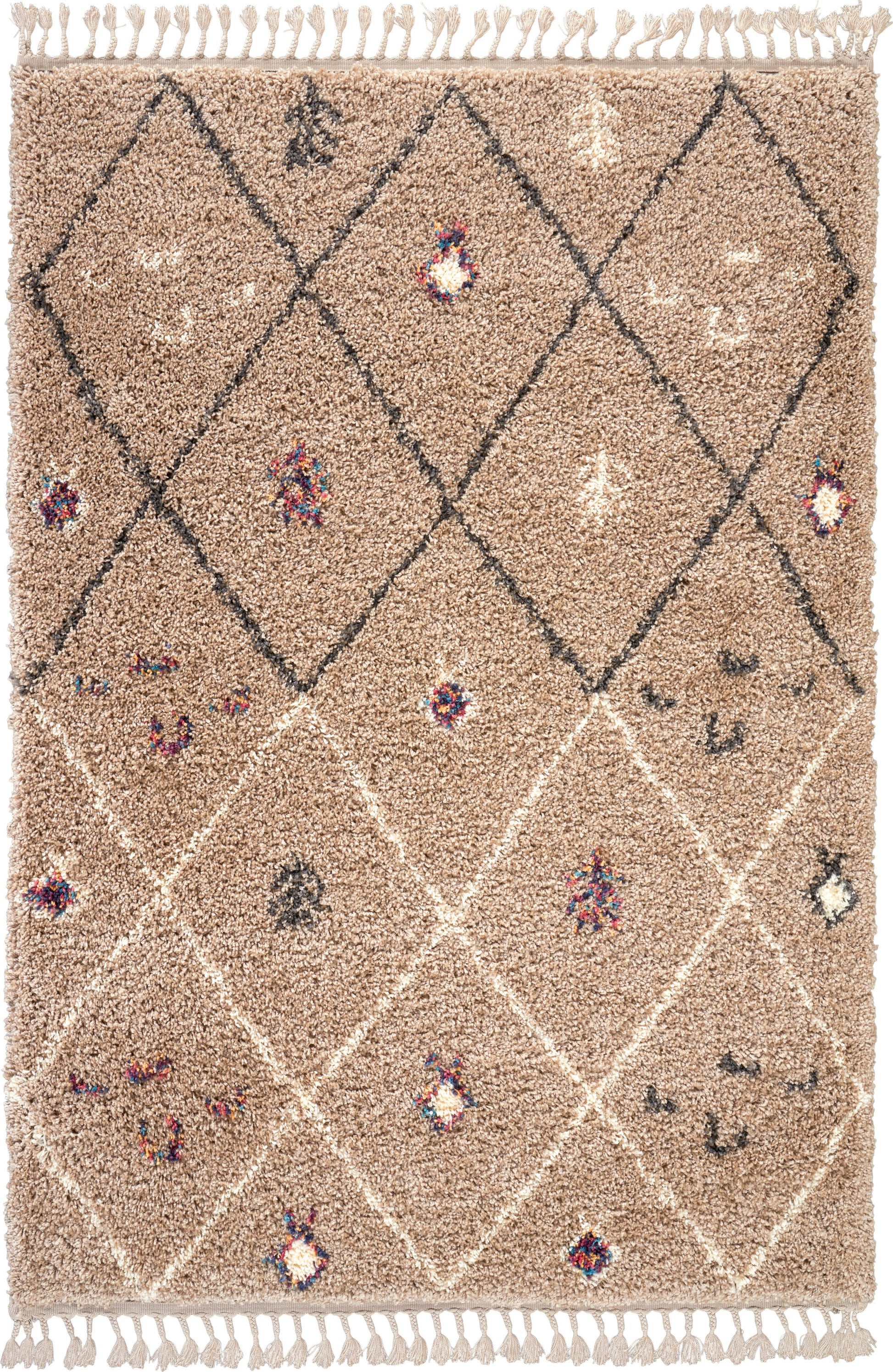 Nourison Home Denmark Shag  Tan  Contemporary