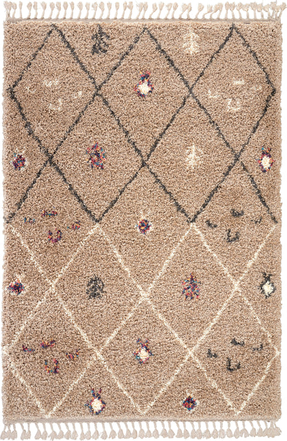 Nourison Home Denmark Shag  Tan  Contemporary