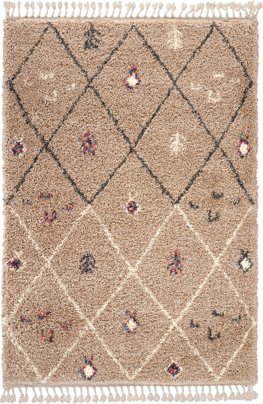 Nourison Home Denmark Shag  Tan  Contemporary