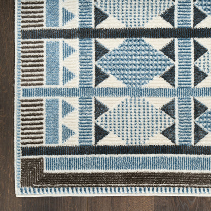 Nourison Home Nordic  Blue  Contemporary