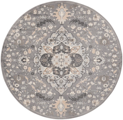 Nourison Home Elation ETN09 Grey Traditional Power-loomed Rug
