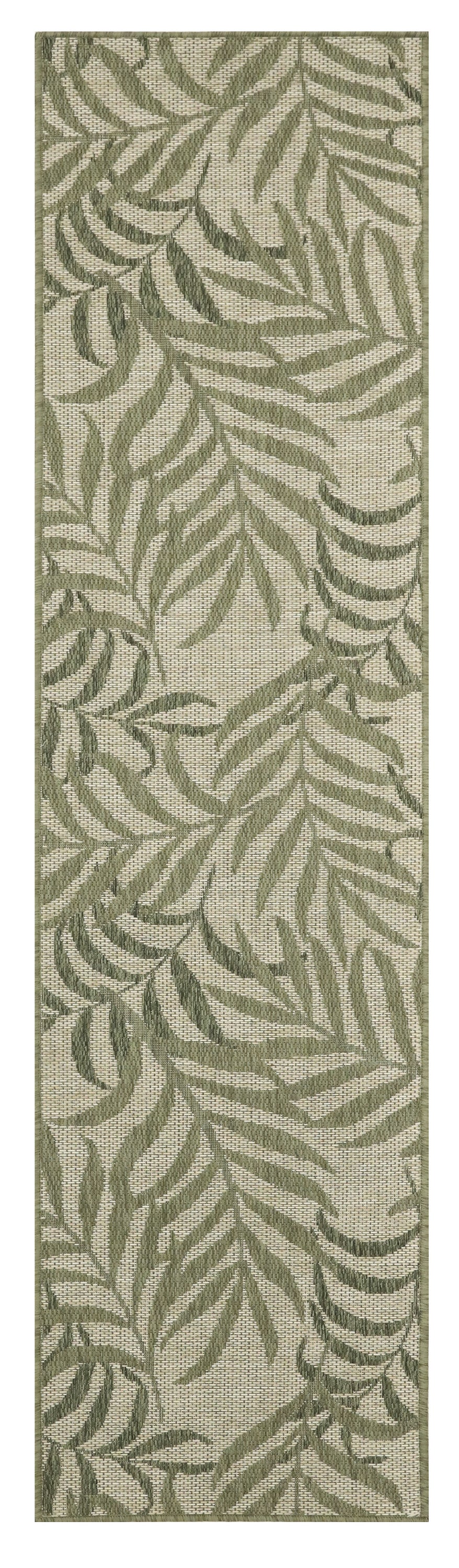 Nourison Home Garden Oasis GOA01 Ivory Green Contemporary Power-loomed Rug