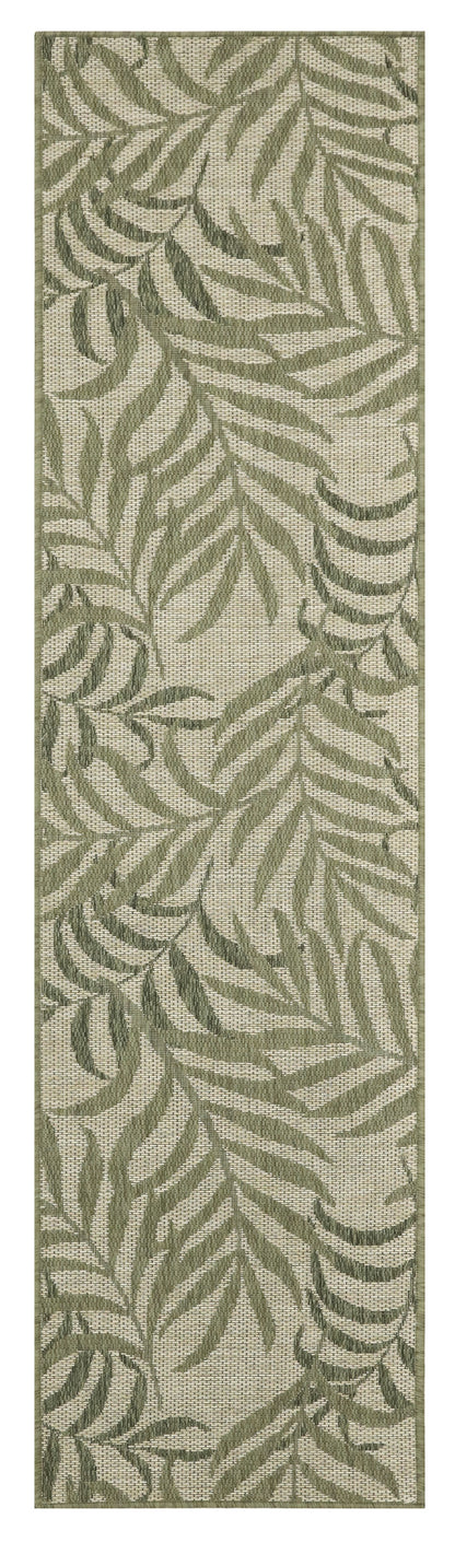 Nourison Home Garden Oasis GOA01 Ivory Green Contemporary Power-loomed Rug
