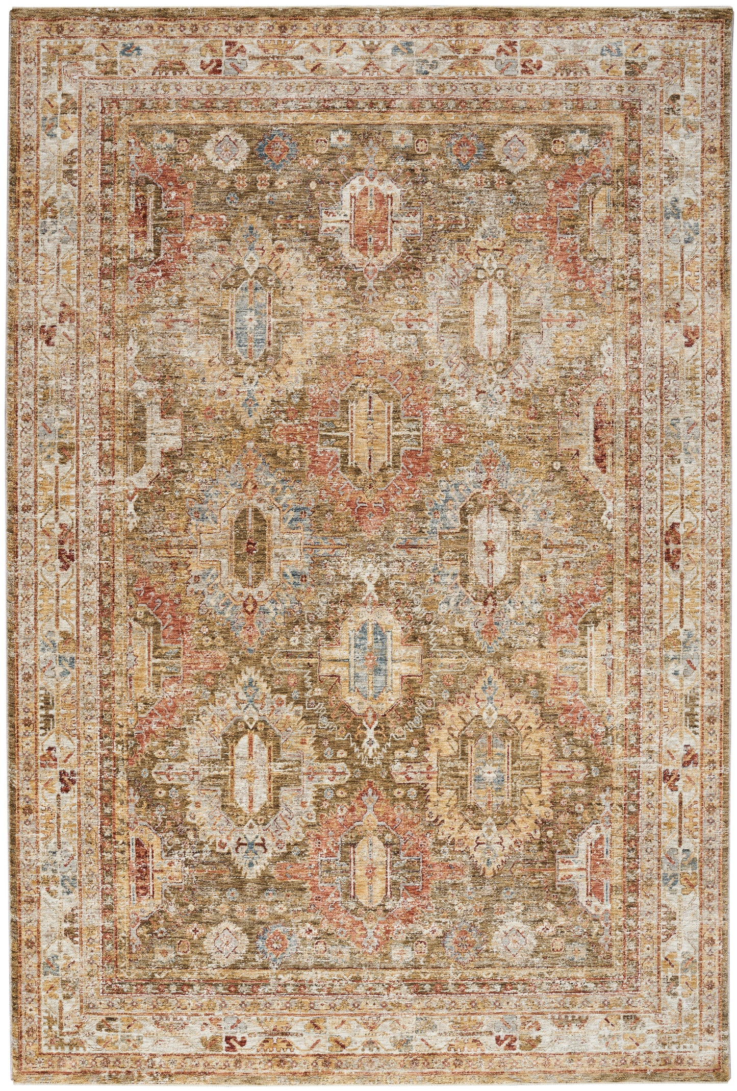 Nourison Home Sahar SHR01 Green Traditional Power-loomed Rug