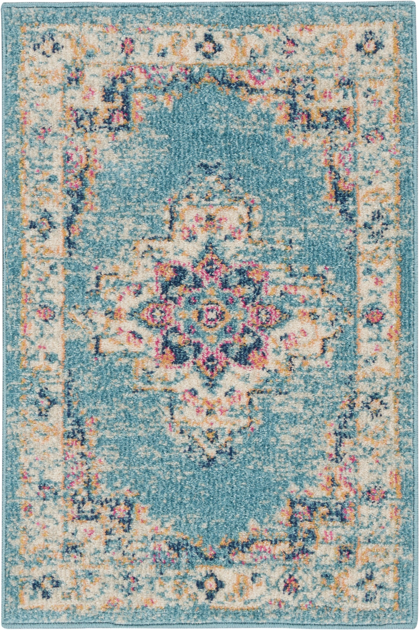 Nourison Home Passion PSN03 Light Blue Transitional Power-loomed Rugs