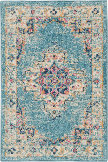 Nourison Home Passion PSN03 Light Blue Transitional Power-loomed Rugs