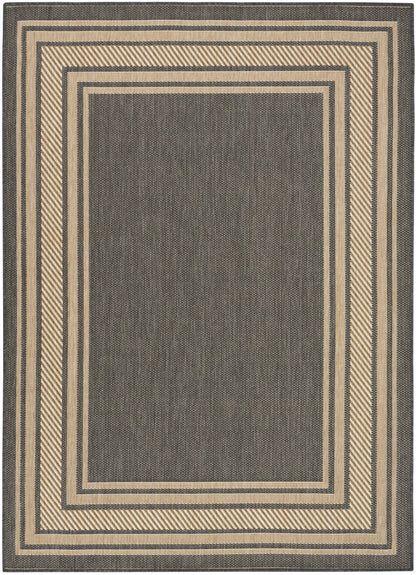 Nourison Home Horizon Indoor/Outdoor HOZ03 Charcoal Contemporary Power-loomed Rug