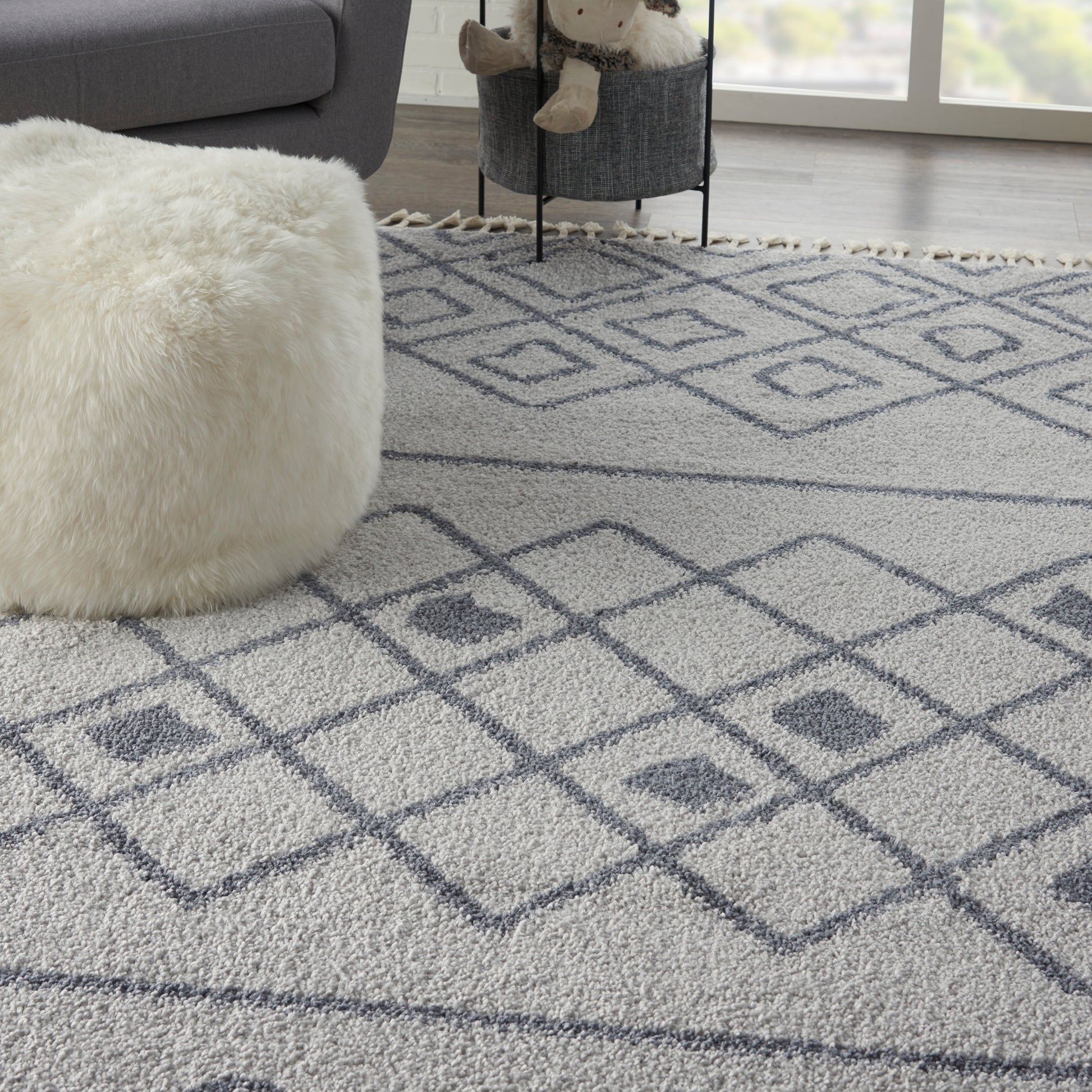 Nourison Home Serenity Shag  Grey Slate  