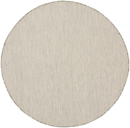 Nourison Home Courtyard COU01 Ivory Silver Contemporary Power-loomed Rug