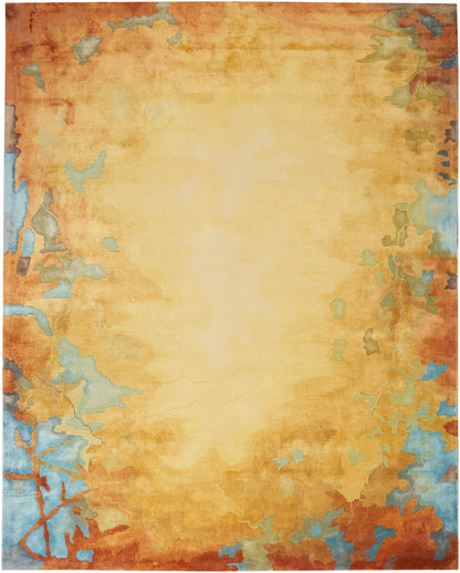 Nourison Home Prismatic PRS29 Gold Multicolor Contemporary Hand Tufted Rug