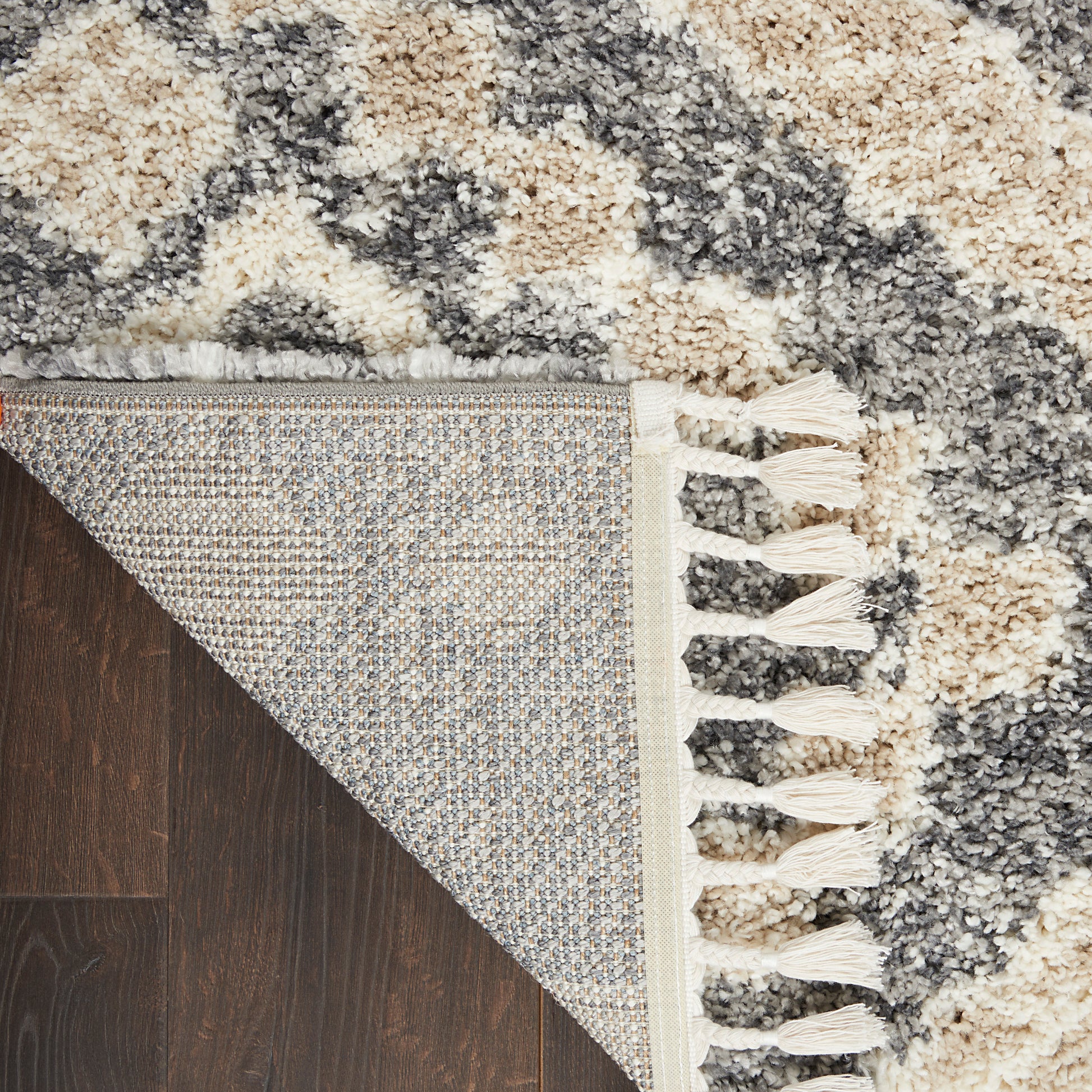 Nourison Home Oslo Shag  Grey Ivory  Contemporary