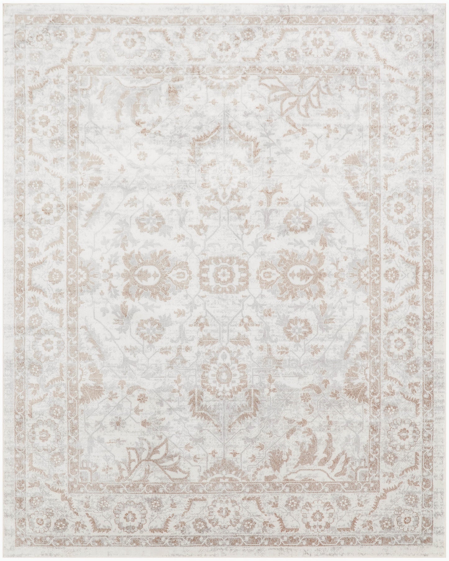 Nourison Home Astra Machine Washable ASW20 Grey Traditional Power-loomed Rug