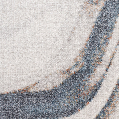 Nourison Home Astra Machine Washable  Ivory Blue  Contemporary