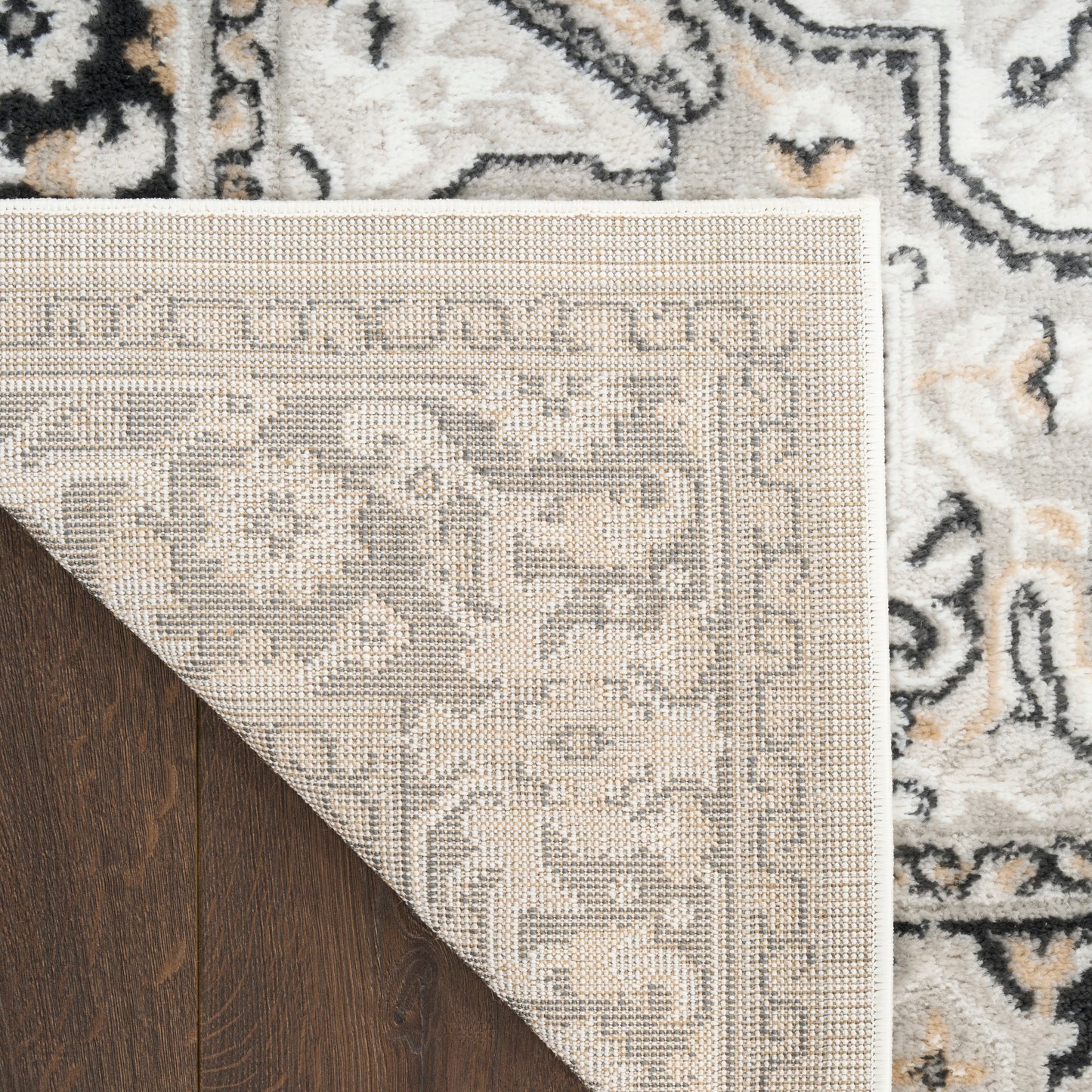 Nourison Home Dekor  Ivory Charcoal  Traditional