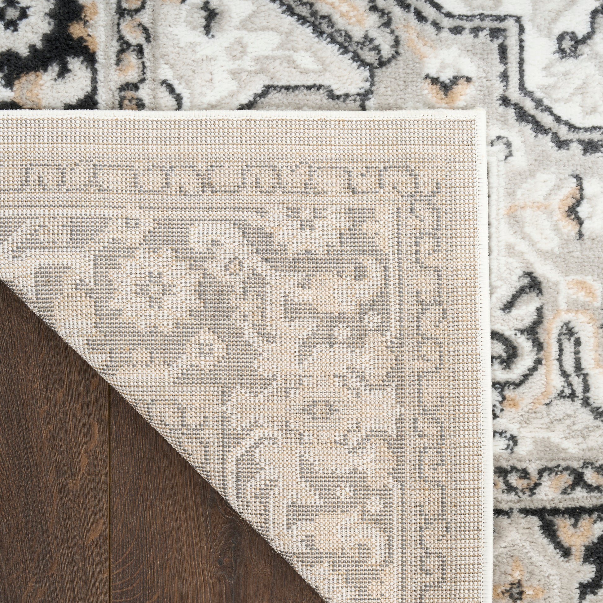 Nourison Home Dekor  Ivory Charcoal  Traditional