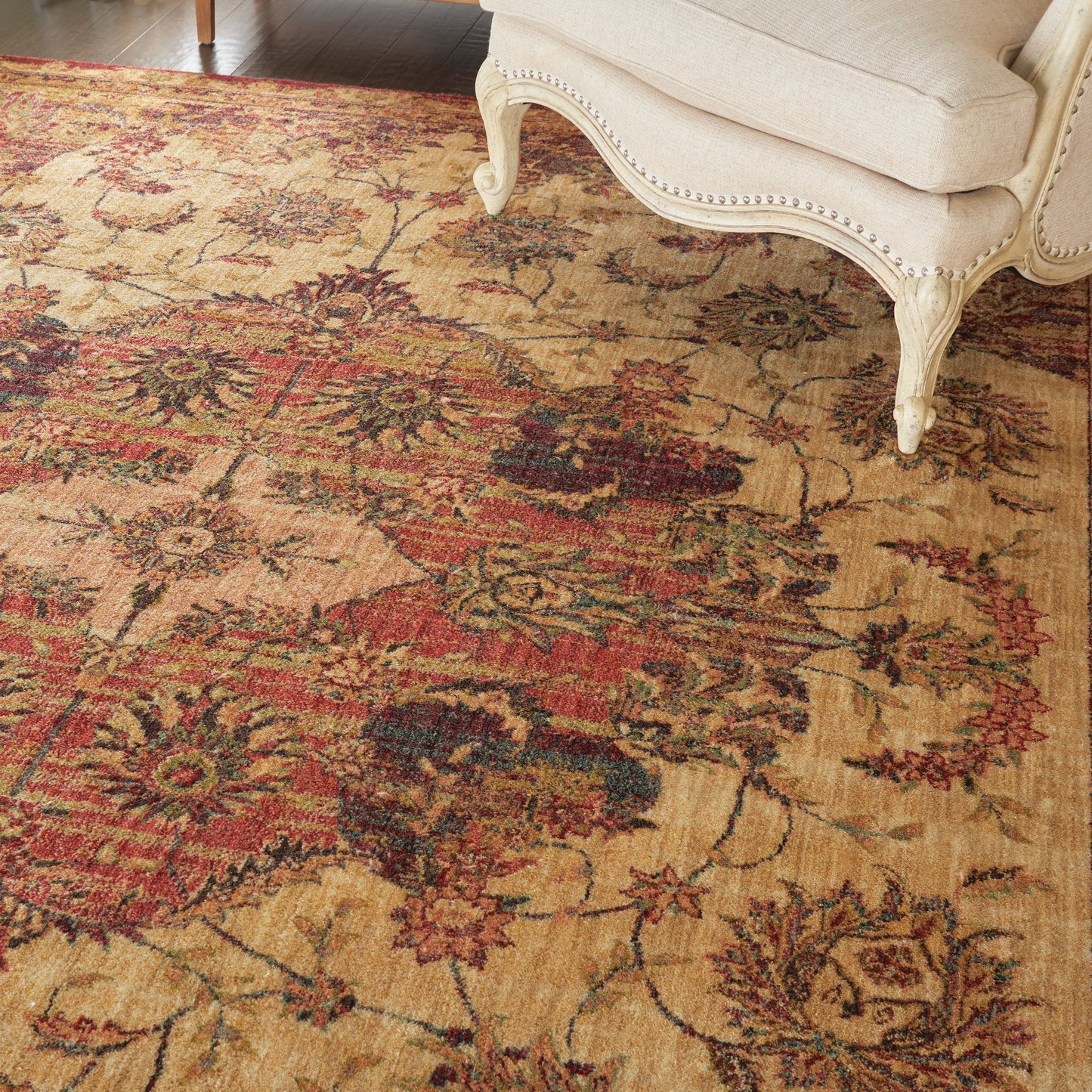 Nourison Home Jewel  Cream Red  Traditional