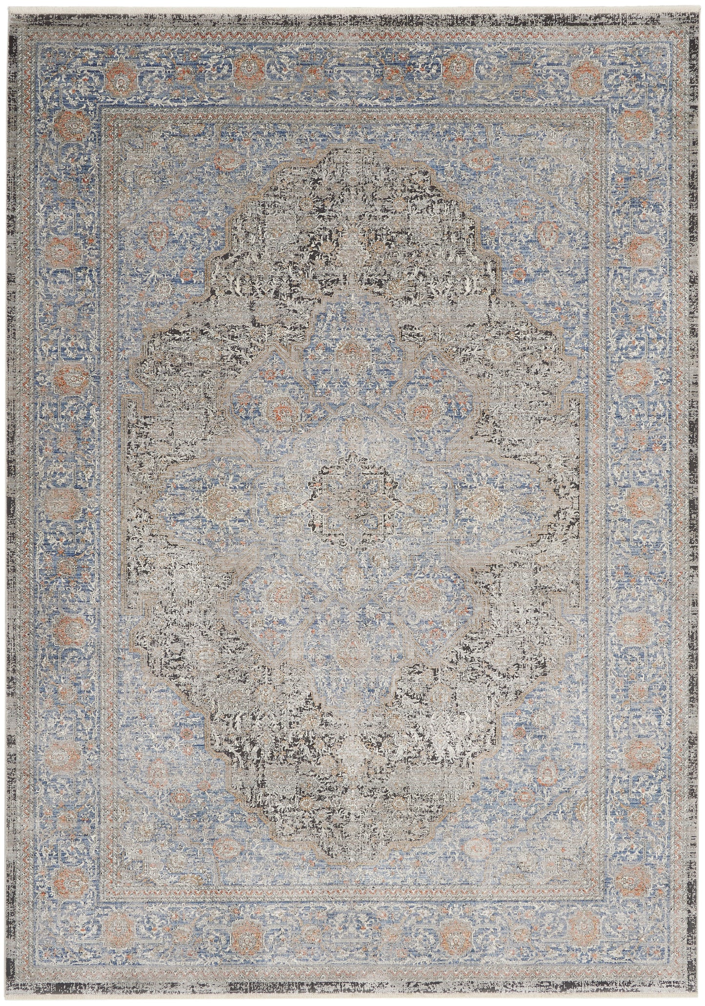 Nourison Home Starry Nights STN07 Blue Traditional Loom-woven Rug