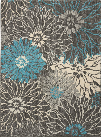 Nourison Home Passion PSN17 Charcoal Blue Contemporary Power-loomed Rugs