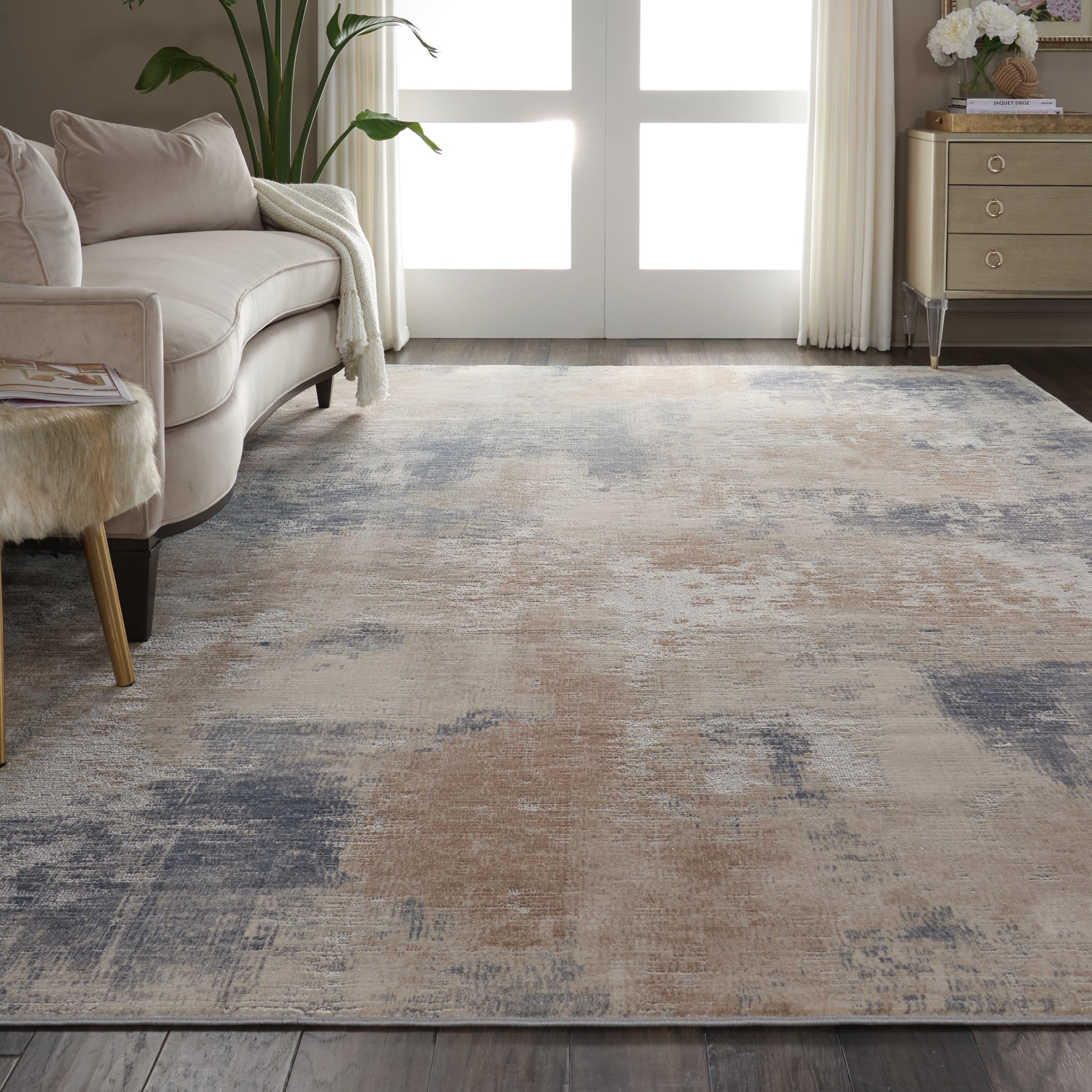 Nourison Home Rustic Textures  Beige Grey  Contemporary