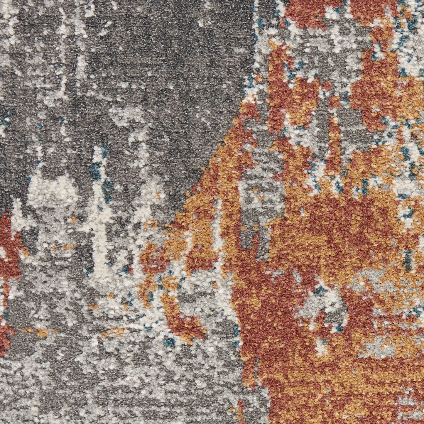 Nourison Home Tangra  Grey Multicolor  Contemporary
