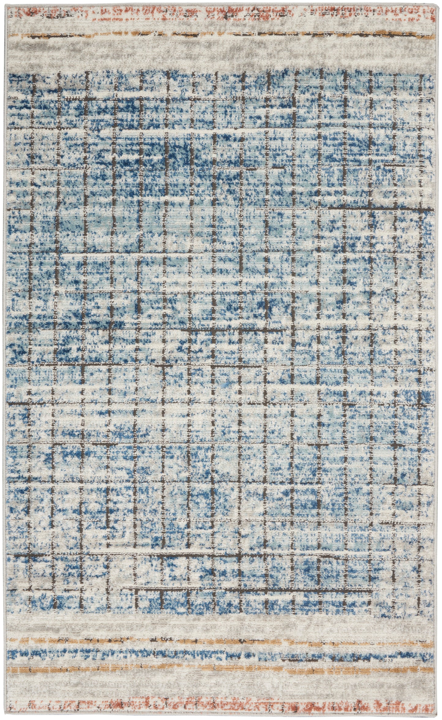 Nourison Home Quarry QUA13 Blue Contemporary Power-loomed Rugs