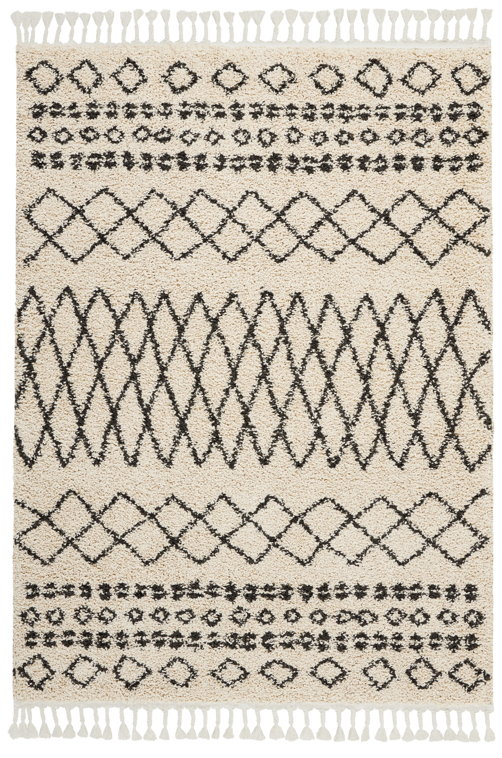 Nourison Home Moroccan Shag  Cream  Transitional